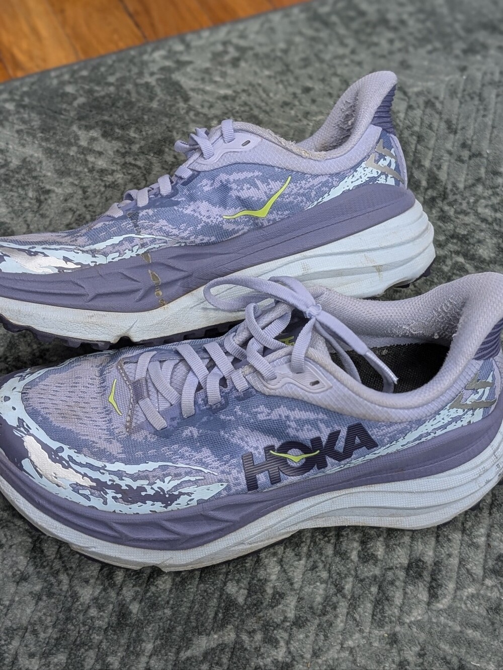 Women's Size 8.5B Hoka One Stinson 7 Cosmic Sky Meteor W Purple Running Shoe